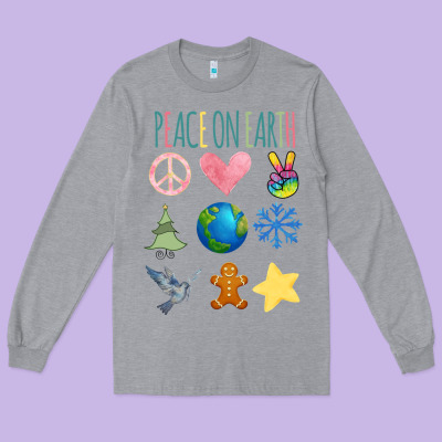 Peace On Earth Long Sleeve Tee Designed By Bettercallsaul