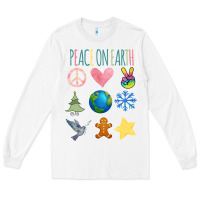 White PEACE ON EARTH Long Sleeve Tee - Bettercallsaul