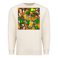 Sandshell St. Patrick's Day Pig With Beer And Shamrock Premium Sweatshirt - FaDigitalArtStudio