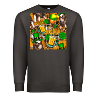 Smoke St. Patrick's Day Pig With Beer And Shamrock Premium Sweatshirt - FaDigitalArtStudio