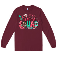 Burgundy nurse squad Long Sleeve Tee - RanaPortraitStore