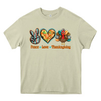 Mossy peace love thanksgiving Heavy Core Tee - BarkalooDesign