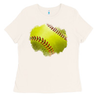 Bone leopard softball patch Ladies Tee - Jasminsmagicworld