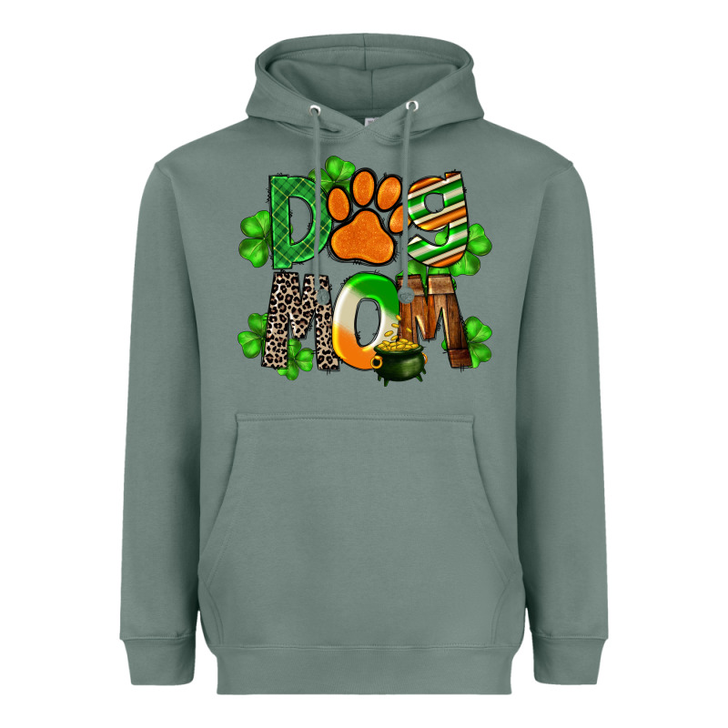 St. Patricks Dog Mom Heavyweight Hoodie by FaDigitalArtStudio | Teevron