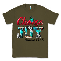 Army Green Choose Joy Classic Tee - BundleAndBundleShop