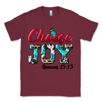 Burgundy Choose Joy Classic Tee - BundleAndBundleShop