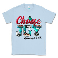 Dusty Blue Choose Joy Classic Tee - BundleAndBundleShop