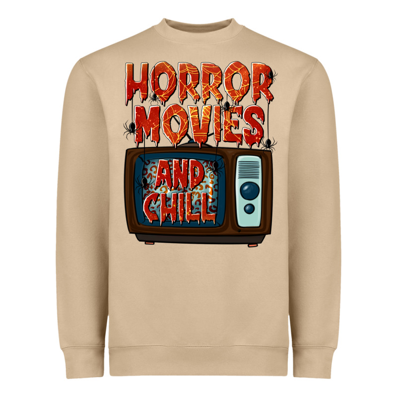 Horror Movies And Chill Heavyweight Sweatshirt by texasbilliewilder | Teevron