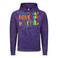 Cloud Purple Spread Love Not Hate Vintage Hoodie - BundleAndBundleShop