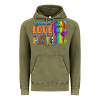 Vintage Olive Spread Love Not Hate Vintage Hoodie - BundleAndBundleShop