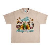 French Oak with god all things are possible matthew 19 26 Urban Heavy Tee - JahusDesignShop