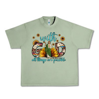 Oil Green with god all things are possible matthew 19 26 Urban Heavy Tee - JahusDesignShop