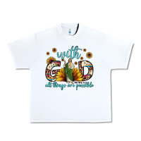 White with god all things are possible matthew 19 26 Urban Heavy Tee - JahusDesignShop