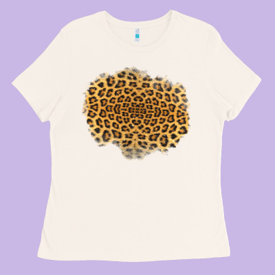 Leopard Patch Ladies Tee Designed By Jasminsmagicworld