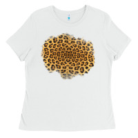 White leopard patch Ladies Tee - Jasminsmagicworld