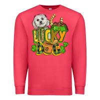 Cardinal lucky dog St. Patrick's Premium Sweatshirt - FaDigitalArtStudio