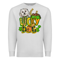Dove Grey lucky dog St. Patrick's Premium Sweatshirt - FaDigitalArtStudio