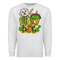 Oatmeal Heather lucky dog St. Patrick's Premium Sweatshirt - FaDigitalArtStudio