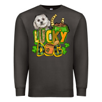 Smoke lucky dog St. Patrick's Premium Sweatshirt - FaDigitalArtStudio