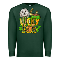 Sports Green lucky dog St. Patrick's Premium Sweatshirt - FaDigitalArtStudio