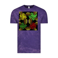 Cloud Purple african and leaf seamless pattern Vintage Tee - BundleAndBundleShop