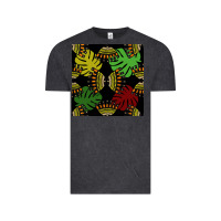 Vintage Black african and leaf seamless pattern Vintage Tee - BundleAndBundleShop