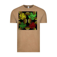 African And Leaf Seamless Pattern Vintage Tee | Teevron