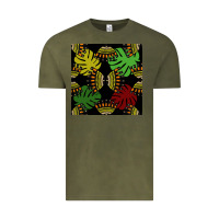 Vintage Olive african and leaf seamless pattern Vintage Tee - BundleAndBundleShop