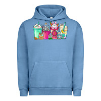 Pigment Pebble Blue easter day coffee Urban Hoodie - CowhideDigitalArt