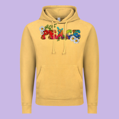 Lgbtq Peace With Daisy Vintage Hoodie Designed By Bundleandbundleshop