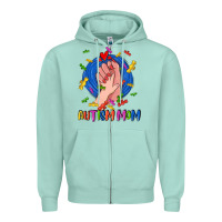Seafoam Autism Mom Zipper Hoodie - CowGirlArtShop
