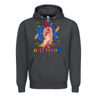 Smoke Autism Mom Zipper Hoodie - CowGirlArtShop