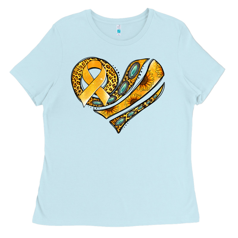 Childhood Cancer Awareness Heart Ladies Tee by Jasminsmagicworld | Teevron