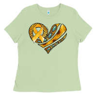 Matcha childhood cancer awareness heart Ladies Tee - Jasminsmagicworld