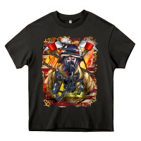 Asphalt firefighter axe and ladder Heavy Core Tee - LillyAllenDesigns