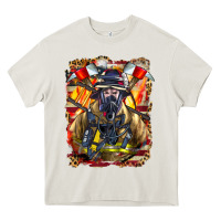 Firefighter Axe And Ladder Heavy Core Tee | Teevron