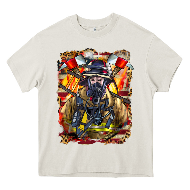 Firefighter Axe And Ladder Heavy Core Tee by LillyAllenDesigns | Teevron