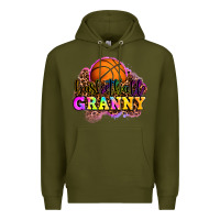 Army Green basketball granny Premium Hoodie - OliviaCreatesArt