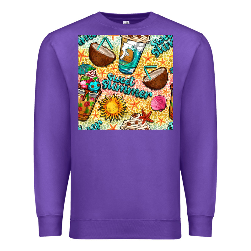 Sweet Summer Coffee Cups With Colorful Leopard And Sea Stars Seamless  Premium Sweatshirt by BundleAndBundleShop | Teevron