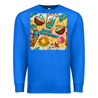 True Royal sweet summer coffee cups with colorful leopard and sea stars seamless  Premium Sweatshirt - BundleAndBundleShop