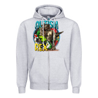 Heather Grey Autism Rex Zipper Hoodie - CowGirlArtShop