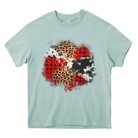 Arona leopard cowhide Christmas plaid patches Heavy Core Tee - Jasminsmagicworld