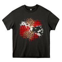Asphalt leopard cowhide Christmas plaid patches Heavy Core Tee - Jasminsmagicworld