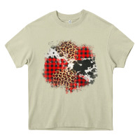 Mossy leopard cowhide Christmas plaid patches Heavy Core Tee - Jasminsmagicworld