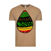 Vintage Coffee teardrop african pattern Vintage Tee - BundleAndBundleShop