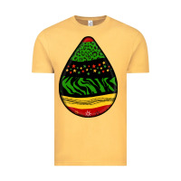 Vintage Mustard teardrop african pattern Vintage Tee - BundleAndBundleShop