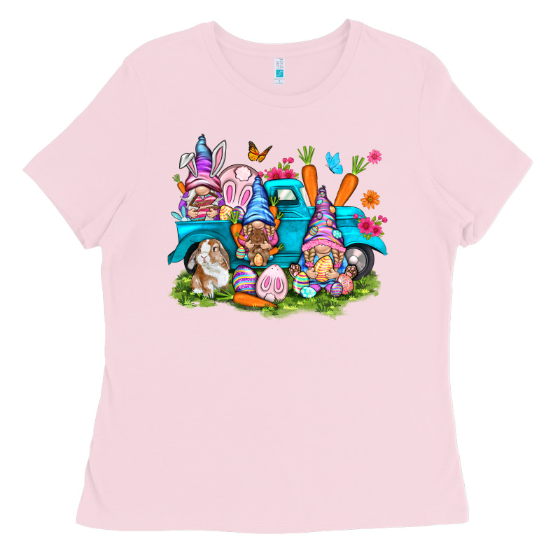 Easter Gnomies With Truck Ladies Tee by NancyCooperArtShop | Teevron