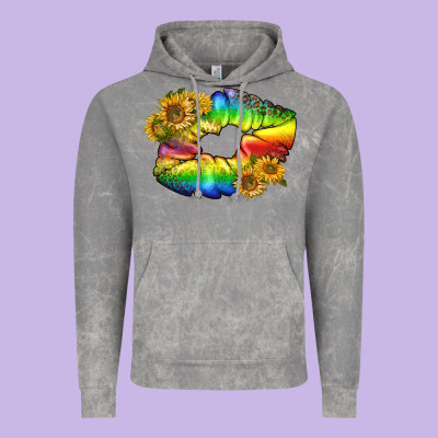 Lgbtq Pride Rainbow Lips Vintage Hoodie Designed By Bundleandbundleshop