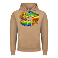 Vintage Coffee Lgbtq Pride Rainbow Lips Vintage Hoodie - BundleAndBundleShop