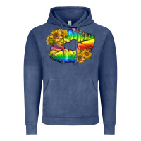 Vintage Denim Lgbtq Pride Rainbow Lips Vintage Hoodie - BundleAndBundleShop